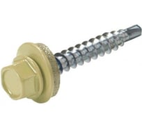 Саморез кровельный ЖЕСТЬ 5,5х19 RAL1014, слоновая кость, 10 шт. европодвес УТ-00002654