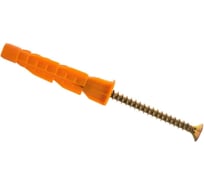 Дюбель универсальный ЖЕСТЬ трехраспорный, с бортом, полипропилен, 10x61, с шурупом, 30 шт. пакет УТ-00012922