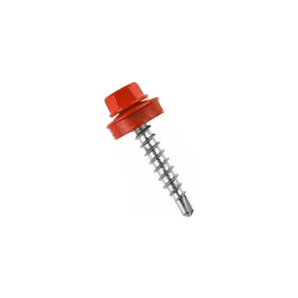 Саморез кровельный ЖЕСТЬ 4,8х35 RAL3003, красный рубин, 250 шт ...