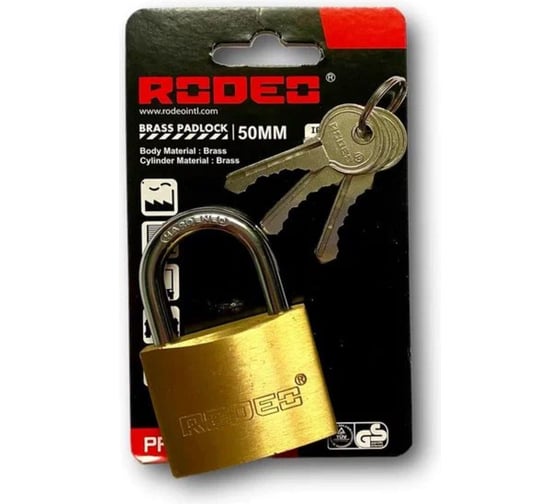 Замок навесной RODEO латунный 50 мм 6100250