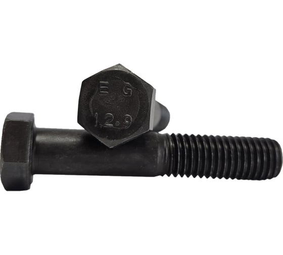 Болт ZAMETAL М12x140 12.9 DIN 931 черный оксидированный упаковка 30 шт. ZA107069