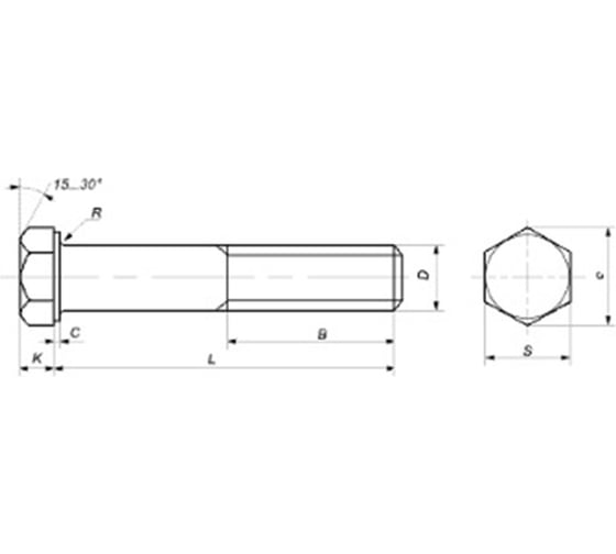 Болт boltnn.ru DIN 960 М12x1,25x90 8.8 цинк 10 шт 4687206324329