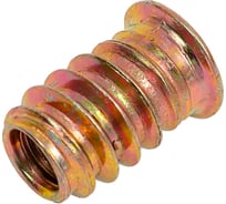 Втулка резьбовая с потайным фланцем Море-Метизов M6x10x17 SW 6, ж.ц. мм, 10 шт. VTULM61017SW610M