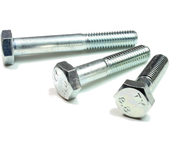 Болт Море-Метизов DIN 931 класс прочности 8.8 цинк М16x70 мм, 10 шт. BOLT931C88М167010M 1