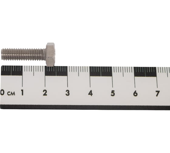 Болт Море-Метизов DIN 933 A4 M6x20 мм, 5 шт. BOLT933A2M6205M