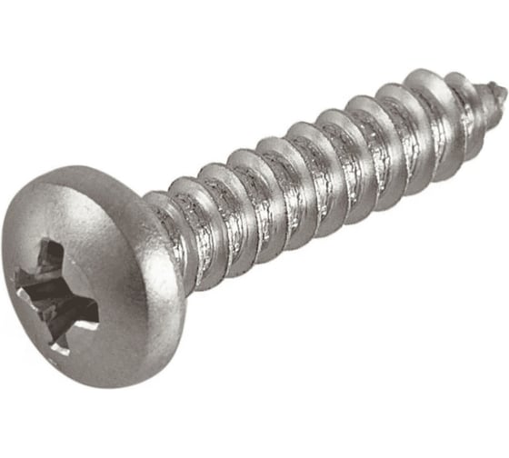 Саморез с полукруглой головкой КРЕП-КОМП DIN 7981, нерж. А2, 2,2x9,5 1000 шт. шпн2295м