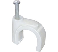 Скоба IEK 10 мм круглая пластиковая (20шт) USK11-10-020