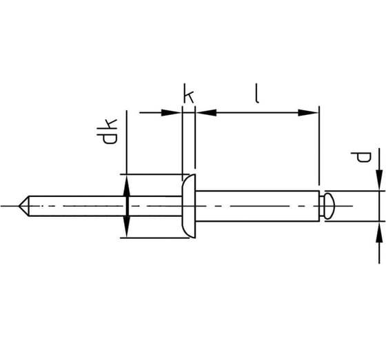 Заклепка вытяжная EDELFIX Медь/Сталь 4.0x8, 25 шт. 7337M408 25