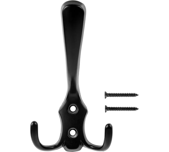 Комплект из 2 шт. мебельный крючок Kerron KR 0050 BL, матовый черный SET2(KR 0050 BL)
