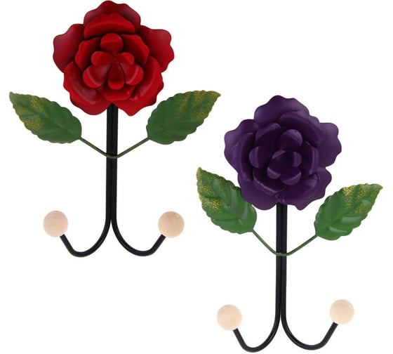 Крючок-вешалка Inbloom Роза 12x5х18 см, металл 153-001