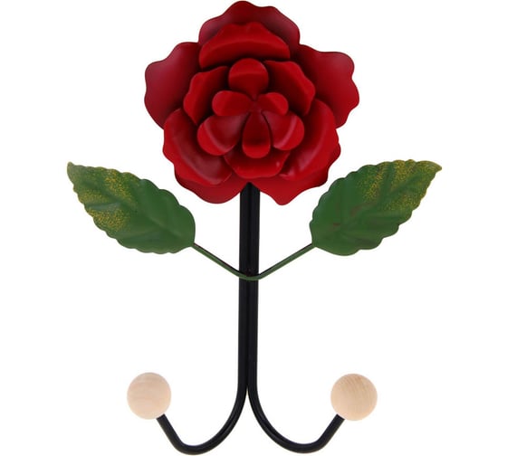 Крючок-вешалка Inbloom Роза 12x5х18 см, металл 153-001