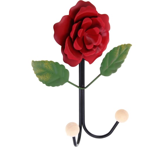 Крючок-вешалка Inbloom Роза 12x5х18 см, металл 153-001