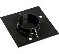 Оголовок Русская Свая 150x150x3 мм, для сваи d89 мм, усиленный, с 2 косынками, черный Qg-us-89-150-4-2