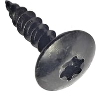 Саморез по дереву Левша с полукруглой головкой 6x25. ТХ30. ( 10шт), черный цинк У5-151010.Ч