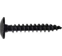 Саморез по дереву Левша с полукруглой головкой 6x40. ТХ30. ( 10шт), черный цинк У5-152010.Ч