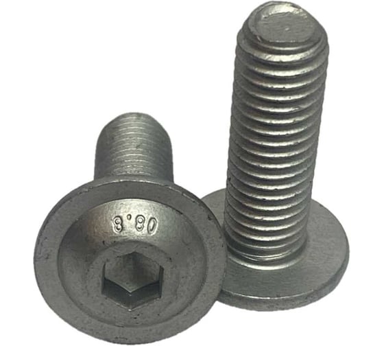 Винт с фланцем boltnn.ru ISO 7380-2 М10x30 8.8 цинк-ламель серый 480 часов, 50 шт. 4687206380868 1