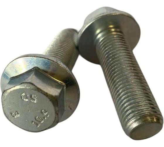 Болт с фланцем boltnn.ru DIN 6921 (ISO 15072) М14x1,5x45 10.9 цинк, без насечки, 5 шт. 4687206379701 1