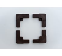 Литой ПВХ уголок для москитной сетки KOMFORT Москитные системы коричневый Комплект 4 шт ПУ00613