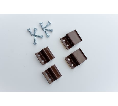Держатель для москитной сетки KOMFORT Москитные системы металл коричневый Комплект 4 шт ДМ00619