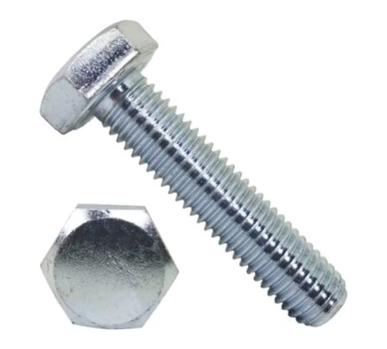 Болт Море-Метизов DIN 933, класс прочности 5.8, цинк, М8x12 мм, 5 шт. BOLT93358С8125М 1