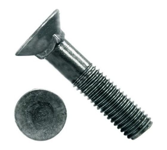 Болт лемешный Море-Метизов ГОСТ 7786, класс прочности 5.8, M12x55 мм, 25 шт. BOLTG778658125525М 1