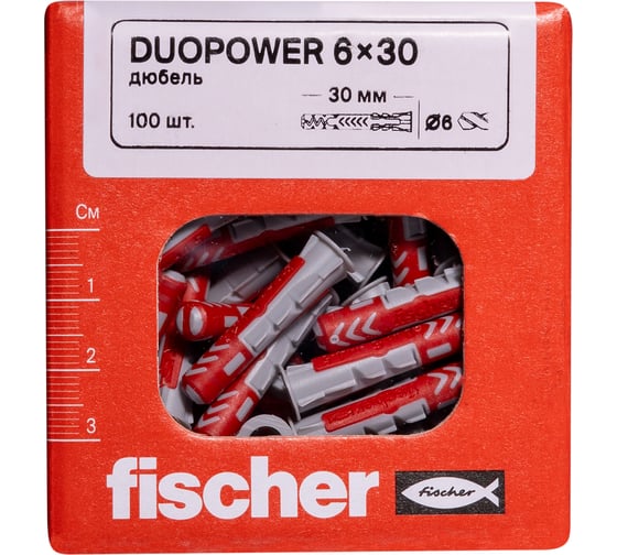 Дюбель Fischer DUOPOWER 6x30 (100 шт.) 577277