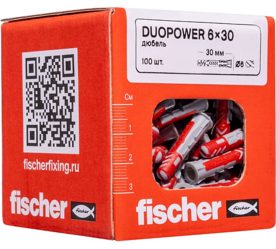 Дюбель Fischer DUOPOWER 6x30 (100 шт.) 577277