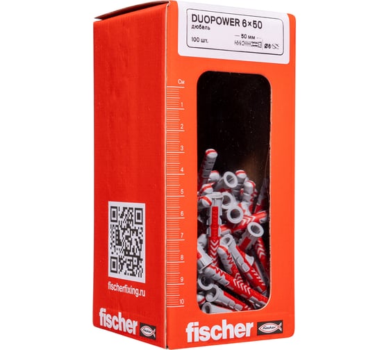 Дюбель Fischer DUOPOWER 6x50 (100 шт.) 577258