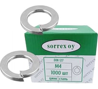 Шайба для болта SORREX М4 DIN 127, оцинкованная, 1000 шт. 127,B-1-04-1000