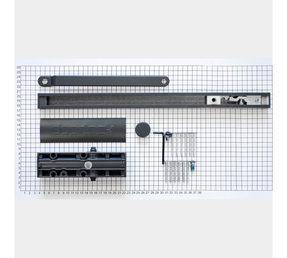Доводчик Doorlock DL100S EN3 со скользящей тягой, графит, с функцией Hold Open 75553