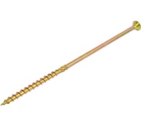 Шуруп конструкционный TULSTOR PT с потайной головкой, желтая оцинковка, TX40, 8x220 мм, 50 шт. 902924