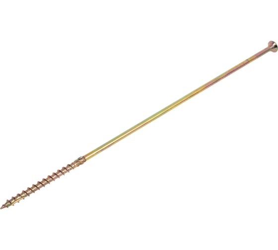 Шуруп конструкционный TULSTOR PT с потайной головкой, желтая оцинковка, TX40, 8x360 мм, 50 шт. 902931 1