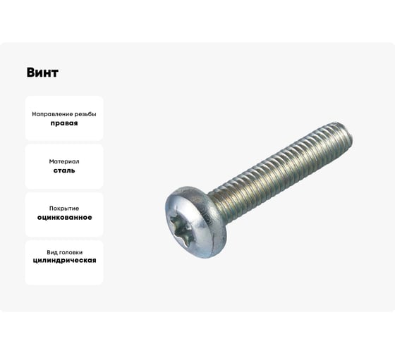 Винт boltnn.ru DIN 7500 C-T М5x12 цинк, TORX25, 500 шт. 4687206395107