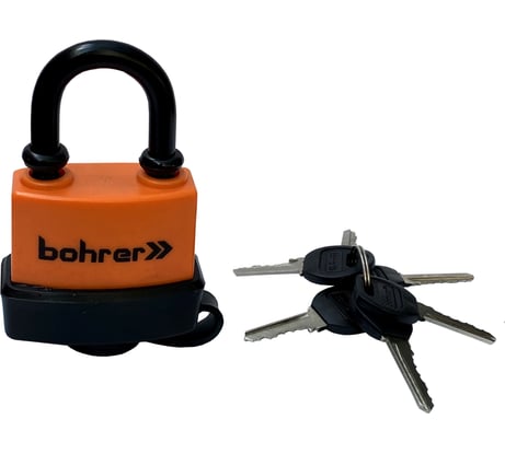 Навесной замок Bohrer ВП-58 влагостойкий, дужка 8,5 мм, 6 ключей 71050581