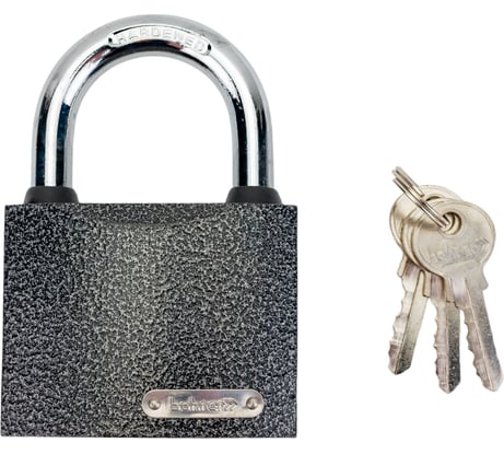 Навесной замок Bohrer ПД-75 дужка сталь, 11 мм, 3 ключа, корпус чугун 71010751