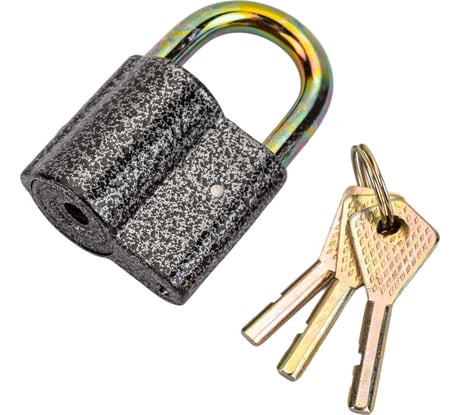 Навесной замок Bohrer СЧ-46 дужка 8 мм, 3 ключа, корпус 46 мм, с подвесом 71020461