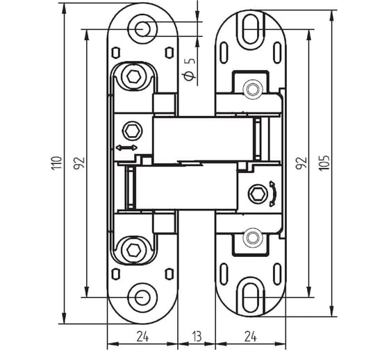 Скрытая петля MORELLI HH-4 W цвет - белый 9010627