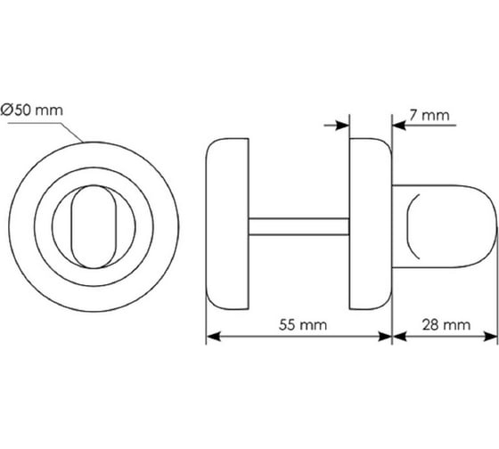 Сантехническая завертка MORELLI CC-WC FEA цвет - античное железо 9010401
