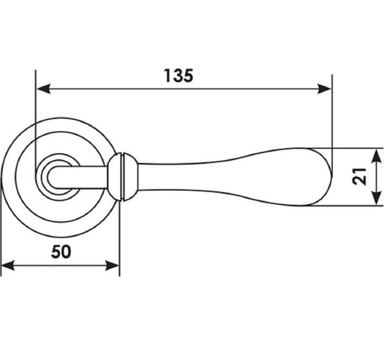 Дверная ручка MORELLI MARY CC-2 FEA цвет - античное железо 9010395