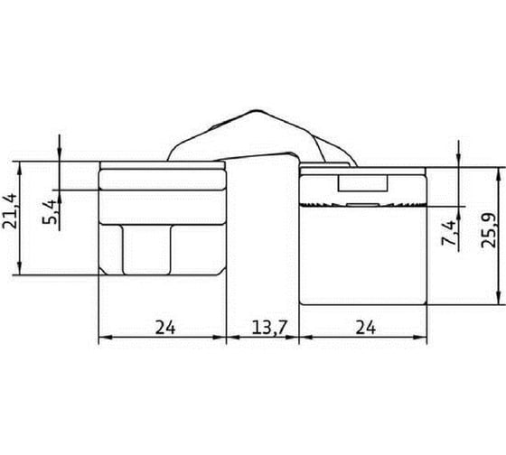 Скрытая петля MORELLI HH-4 PG цвет - золото 9010625
