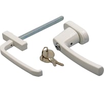 Ручка ок. д/ПВХ 4-х позиц. с ключом СКОБЯНОЙ бел. (упак.) 007825