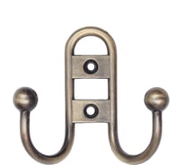 Крючок 2-х рож. СКОБЯНОЙ прут.брон.(Упак) 002736