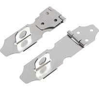 Накладка с проушиной ТУНДРА krep для навесного замка, 75 мм, нержавеющая сталь, 2 шт. 4929461