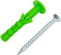 Дюбель с шурупом 23 БОЛТА ГРИБ 6x40 зеленый, 50 шт. РКГ00016684ф50