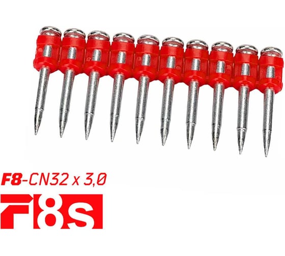 Гвоздь F8s F-8s F8-CN BULLETS MG 3,0x32, 1000 шт. 1-2-3-9254