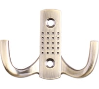 Крючок Стройбат двойной перфорированный бронза коробка (350 шт) 416954