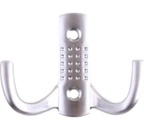 Крючок Стройбат двойной перфорированный матовый хром коробка (350 шт) 416952