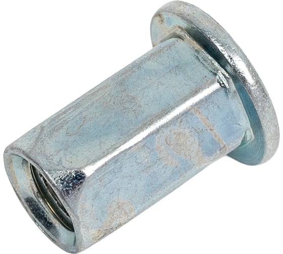 Заклепка гаечная KLAUE шестигранная, сталь, М6, стандартный борт St KSM6LF-HEX 500 шт. УТ000001373