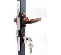 Замок врезной СКОБЯНОЙ мод.007-20-16 коричневый 010104