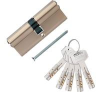 Европрофильный цилиндр ABUS D12R410 ключ/ключ 40-40 (80 мм) NI (5 key) (блистер) 29958